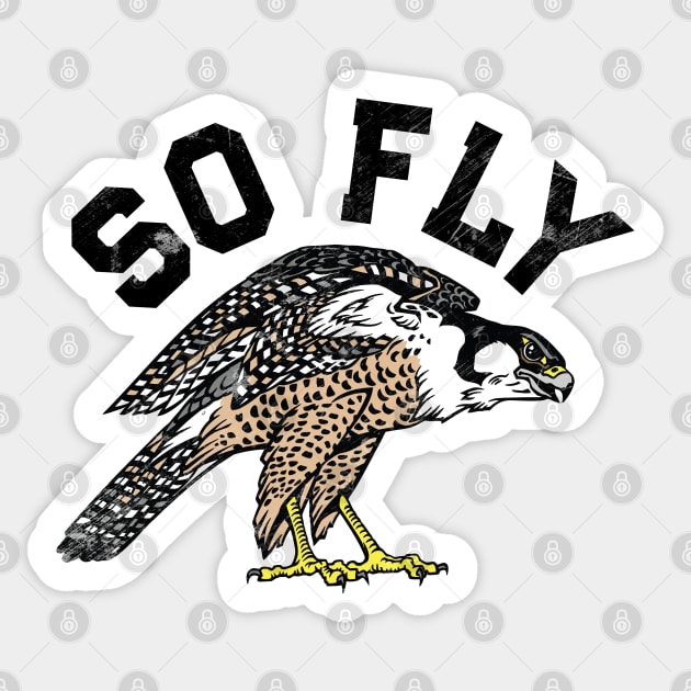 Peregrine Falcon Bird, Birdwatcher Vintage Sticker by RiseInspired